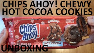 Unboxing Chips Ahoy Chewy Hot Cocoa Holiday Edition Cookies [upl. by Arraeit]