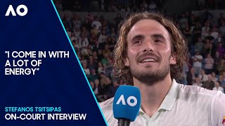 Stefanos Tsitsipas OnCourt Interview  Australian Open 2024 Second Round [upl. by Uolyram]