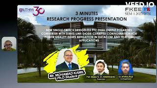 3 Minutes Research Progress Presentation  Semester 1 20232024 [upl. by Hedaza]