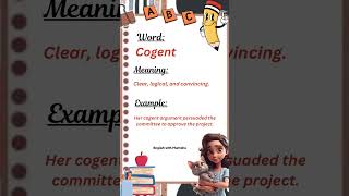 Cogent  English Vocabulary youtubeshorts shorts english englishvocabulary [upl. by Annahvas]