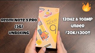 Redmi Note 9 Pro 5G UNBOXING 120Hz amp 108MP Camera for Under ₹20k300 [upl. by Sirdi660]