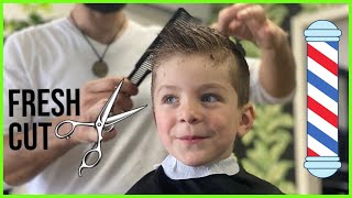 First Haircut for Kids  Kids Getting Haircuts  Haircut Fun for Kids  Haircut for Kids [upl. by Aeslehc]