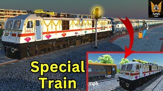 Special WAP7 locomotive journey and parallel race with saffron vande Bharat 😍  Bharat rail sim [upl. by Heather201]