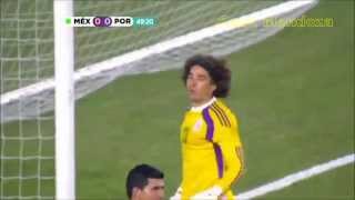 Atajada de Memo Ochoa a Fábio Coentrão México vs Portugal TV Azteca [upl. by Sral326]