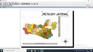 TUTORIAL ArcView GIS 33 PETA JATENG dan DIY [upl. by Atilehs]