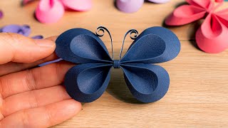 3D Butterfly  How to make a Butterfly out of paper  Easy Origami Butterfly  Home Decor [upl. by Lesli979]