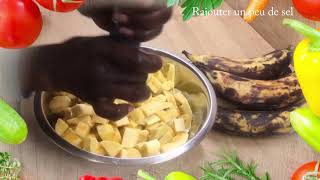 Recette banane plantain amp sauce daccompagnement [upl. by Orelu]