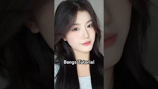 Korean Bangs Tutorial koreanbangs youtubeshorts hairstyle korean tiktok [upl. by Anauqaj84]