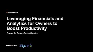 Leveraging Financials and Analytics for Owners to Boost Productivity [upl. by Onaimad]