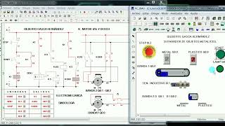 Circuito electromecánico virtual con el sensor inductivo [upl. by Asilenna]