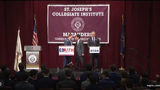 Sen Ed Rath and Sen Sean Ryan participate in a debate at St Joes High School [upl. by Ring]