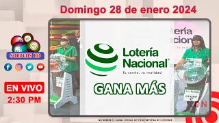 Lotería Nacional Gana Más en VIVO │Domingo 28 de enero 2024 [upl. by Libb360]