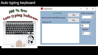 Auto typing software 100 free  auto typing keyboard  typing test  auto typer [upl. by Thorndike277]