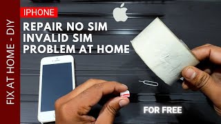 Fix no sim  invalid sim problem in iphone at home for free  hindi video [upl. by Eitsirk]