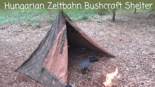 Hungarian Zeltbahn Bushcraft Poncho Shelter [upl. by Dorehs939]