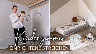 KINDERZIMMER EINRICHTEN für Baby – Zimmer streichen Möbel amp Deko  Ideen amp Gestaltung  HAUS VLOG [upl. by Toshiko]