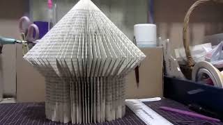 Book folding Fairy house  How to book fold a fairy house  Bird cage [upl. by Relda]