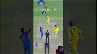 Bhuvneshwar Kumar wicket 💥 ind vs aus 👍 cricket shorts viralshorts worldcup [upl. by Ennayelhsa859]