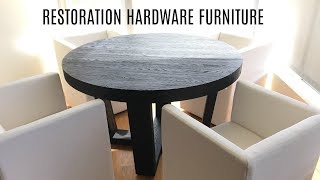 First Impression  Restoration Hardware Dining Room Furniture [upl. by Htederem]