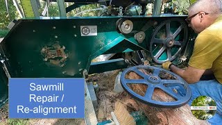 134Sawmill RepairRealignment of Woodland Mills HM126 [upl. by Luckin291]