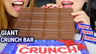 ASMR GIANT CRUNCH BAR FROZEN CHOCOLATE EATING 초콜릿 리얼사운드 먹방  KimampLiz ASMR [upl. by Piane701]