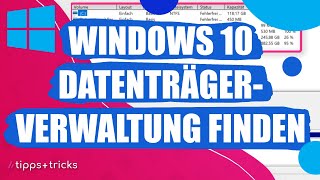 Windows 10 Datenträgerverwaltung finden [upl. by Siramaj]