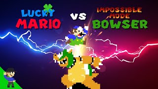 Lucky Mario vs Impossible Mode Bowser [upl. by Argella752]