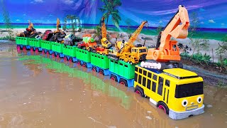 Mobil Truk Tronton Panjang Tayo Penuh Mobil Mobilan Truk Molen Excavator Crane Mobil Pemadam [upl. by Nirmak]