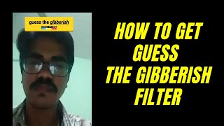 Guess The Gibberish Filter  How To Get amp Use Guess The Gibberish Challenge Filter On INSTATIKTOK [upl. by Waylin]