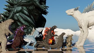 Shimo vs All Godzilla Size Comparison Godzilla x Kong [upl. by Leruj]