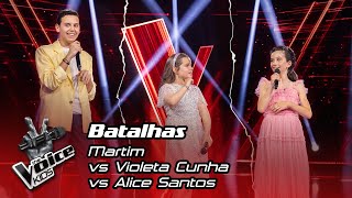 Martim vs Violeta Cunha vs Alice Santos  Batalha  The Voice Kids Portugal [upl. by Cormack956]