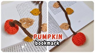 Crochet Tutorial🍁Pumpkin Bookmark  Fall Project Beginner Friendly [upl. by Tobie751]