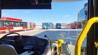 Bus 401 Ride Sweden StockholmFrom Sickla Strand To Slussen [upl. by Leahcimsemaj]