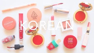 Trying Korean Makeup  Laneige 3CE Etude House from YesStyle  AD [upl. by Anoit]