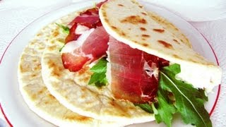 How to make Italian Flat Bread Piadina Romagnola easy video recipe [upl. by Dranoc315]