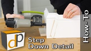 How To Make a Baseboard Step Down Detail  Bonus Trim Tips [upl. by Aknayirp]