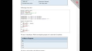 SAP ABAP Macros [upl. by Akila139]
