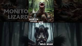 Epic Battle Monitor Lizard vs Wild Boar shorts animals animalbattle [upl. by Siravart]