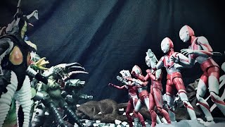 Ultraman Taro amp The Ultra Brothers Battle Resurrected Kaiju  Ultraman Stop Motion  LJPL Animation [upl. by August527]