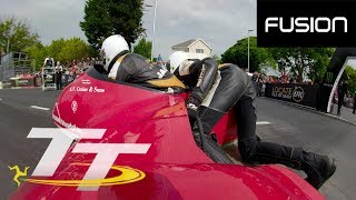 TT 2018   Sidecar Race 2  360 GoPro On Board  Michael Jackson amp Harry Payne [upl. by Nameerf]