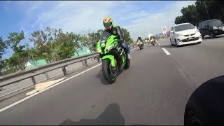 ZX6 ZX10 MALAYSIA Ride to Sabak Salai 2712019 RIDING SHOTS [upl. by Jeno175]