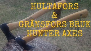 Gränsfors Bruk amp Hultafors HUNTING AXEHEAD to HEAD COMPARISON [upl. by Nodla]