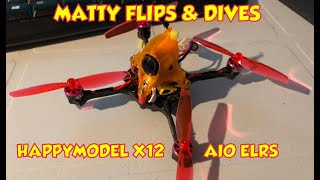 Matty Flips and Tree Dives  Happymodel X12 ELRS Toothpick on 2s [upl. by Lletnohs]