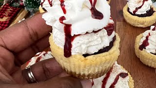 Sorrel Cheesecake Bites  Sorrel Recipes  Caribbean Holiday Recipe  FRUGALLYT [upl. by Dadirac666]