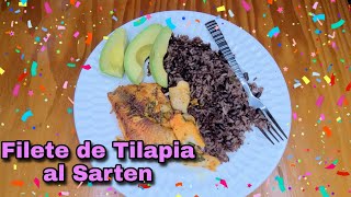 FILETE DE TILAPIA AL SARTEN  RECETA FACIL Y RAPIDA 🍽 [upl. by Sdlonyer879]