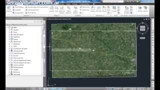Autocad Civil 3D 2012 Imágenes de Google Earth en colores y sistemas de referencia locales [upl. by Saticilef698]