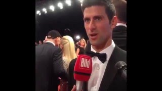 Interview with Novak Djokovic in German during Laureus event Bild [upl. by Largent]