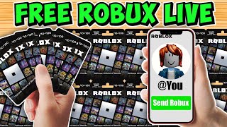 🔴 FREE ROBUX LIVE Giving 10000 Robux to Every Viewer LIVE Roblox Live [upl. by Johnath227]