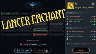 Mir4  Finding best enchant of legendary weapon of Lancer [upl. by Enawyd]