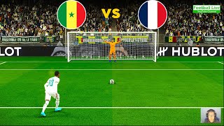 Senegal vs France  Penalty Shootout 2024  Mane vs Mbappe  eFootball PES [upl. by Ahsikyt]